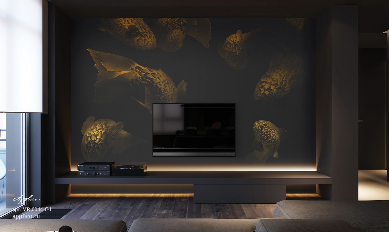 обои и панно Рыбки в интерьере