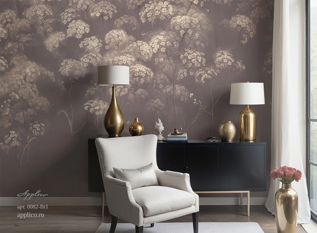 обои и панно Цветочные облака