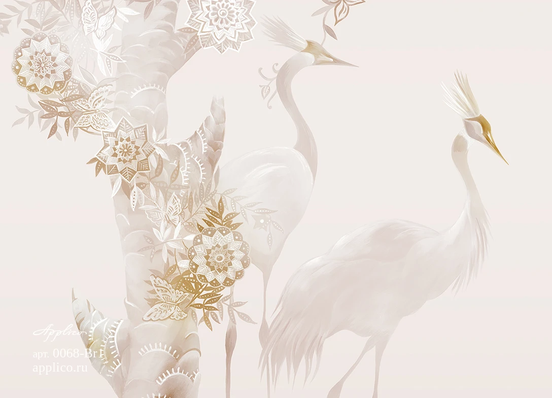 обои и панно Журавлиная роща