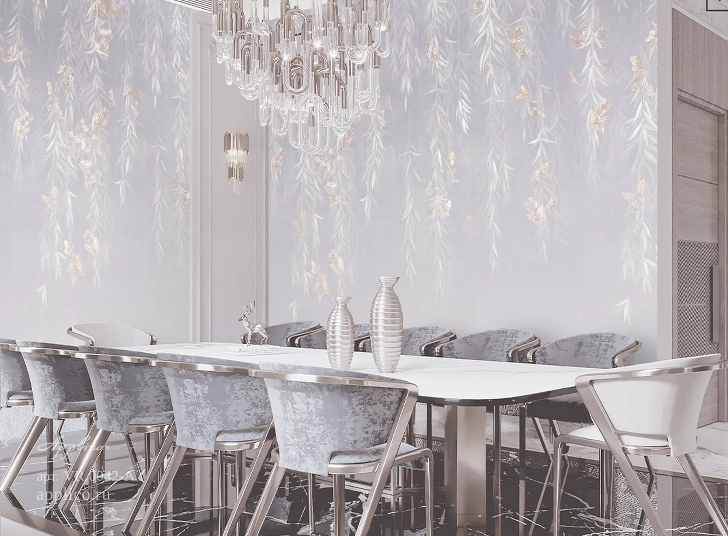 дизайнерские обои Бабочки в листве