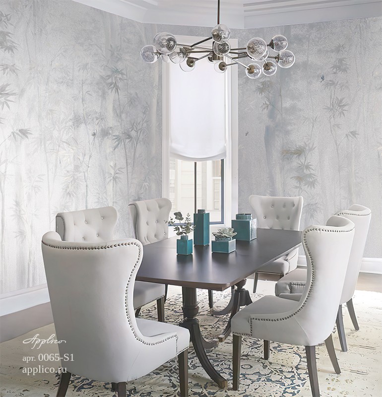 дизайнерские обои Бамбуковая роща в интерьере