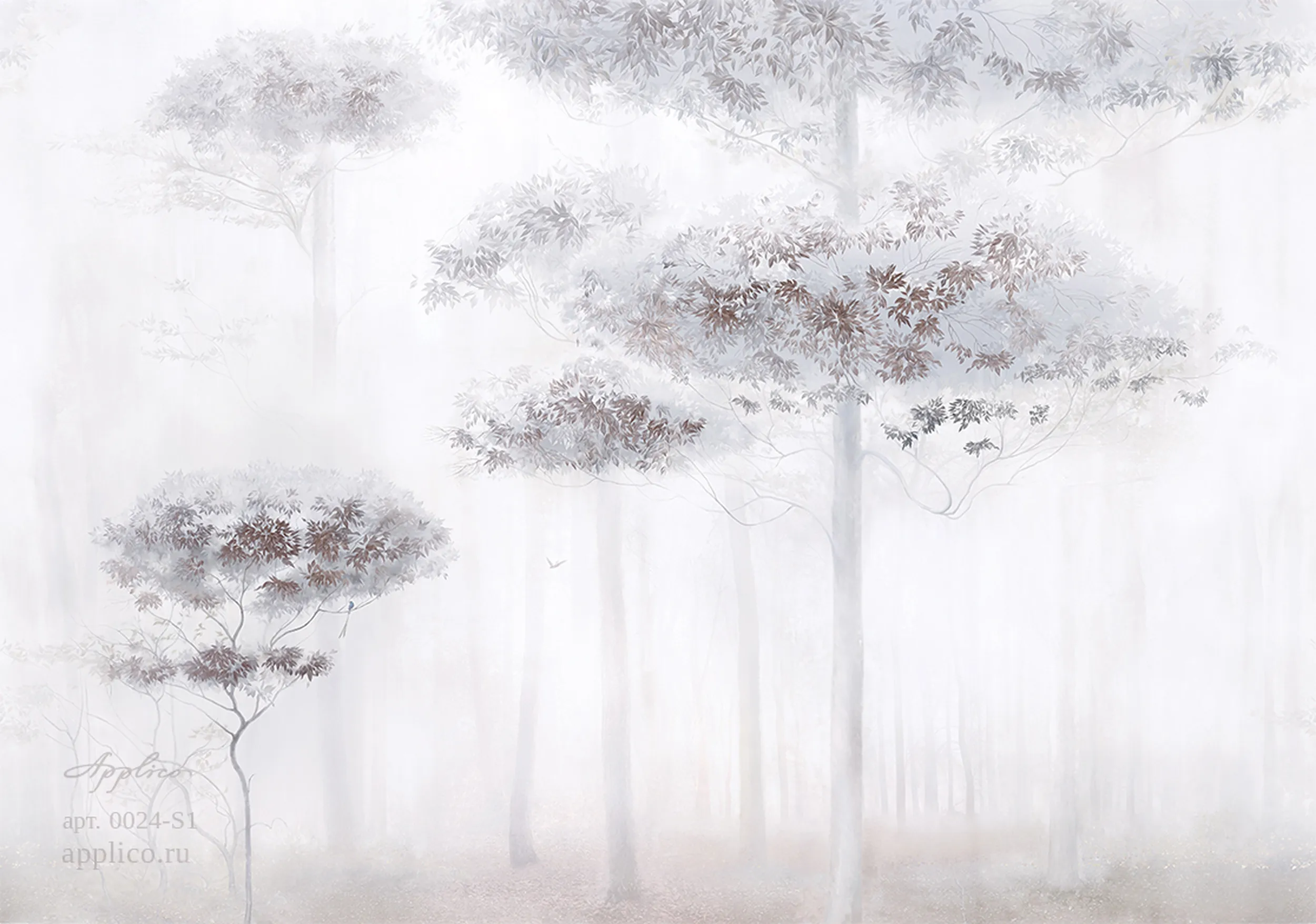 обои и панно Утренний лес