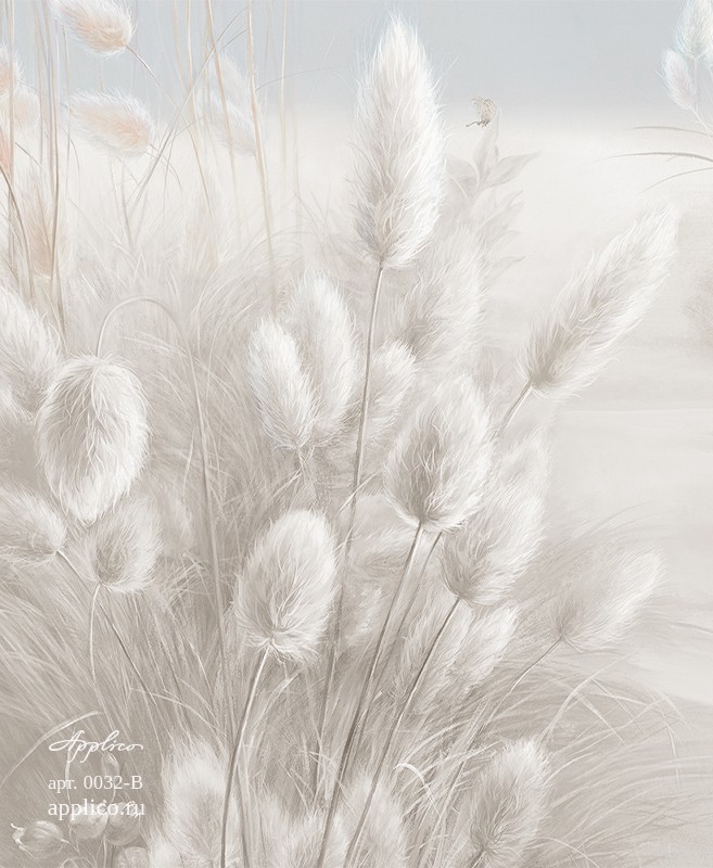 фрески Прибрежные Травинки в интерьере