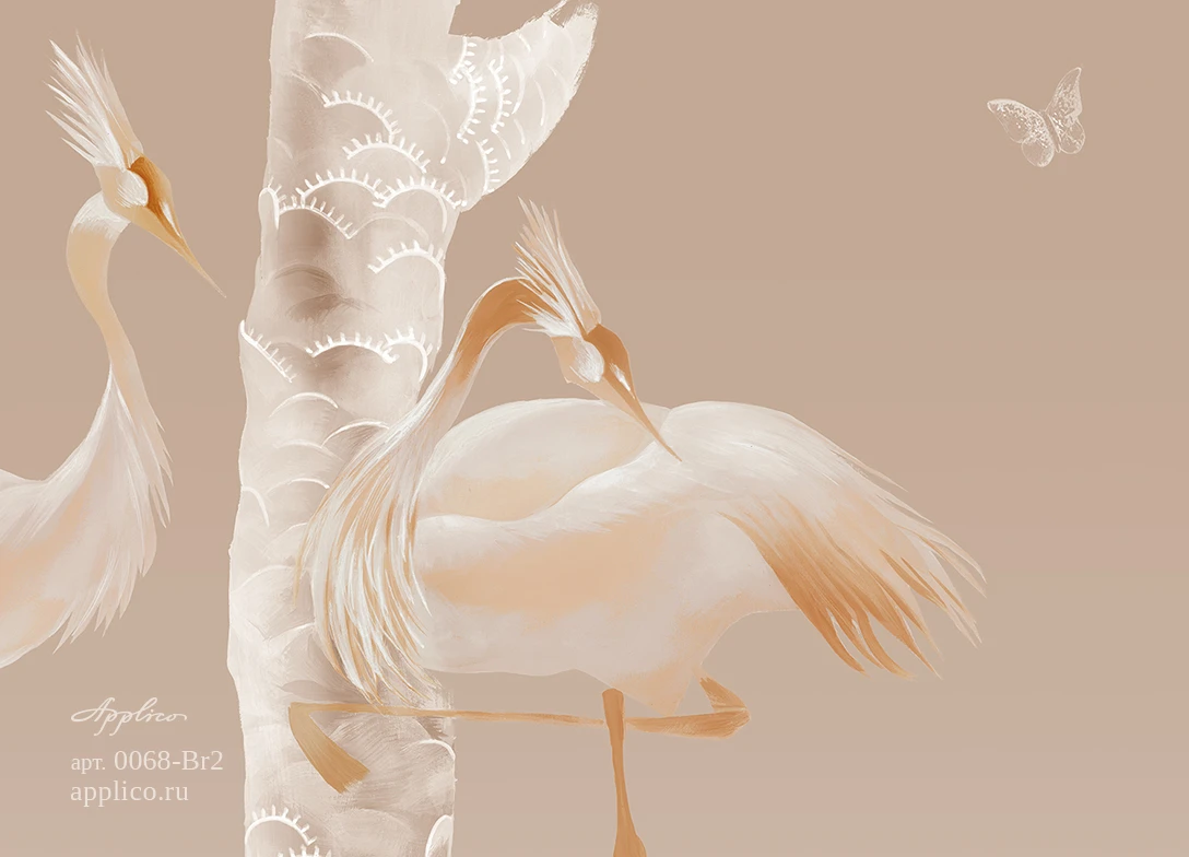 обои и панно Журавлиная роща