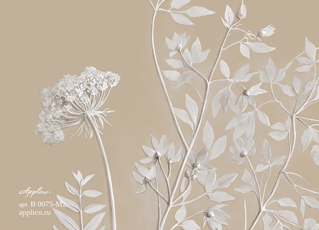 обои и панно Ботанический барельеф