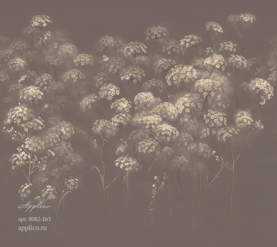 дизайнерские обои Цветочные облака в интерьере