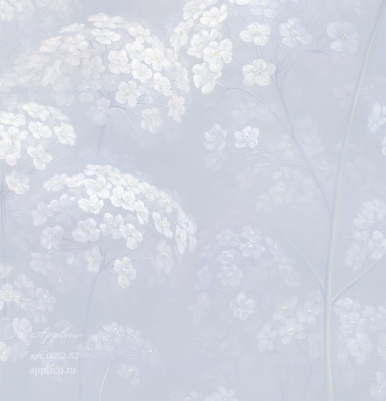 дизайнерские обои Цветочные облака в интерьере