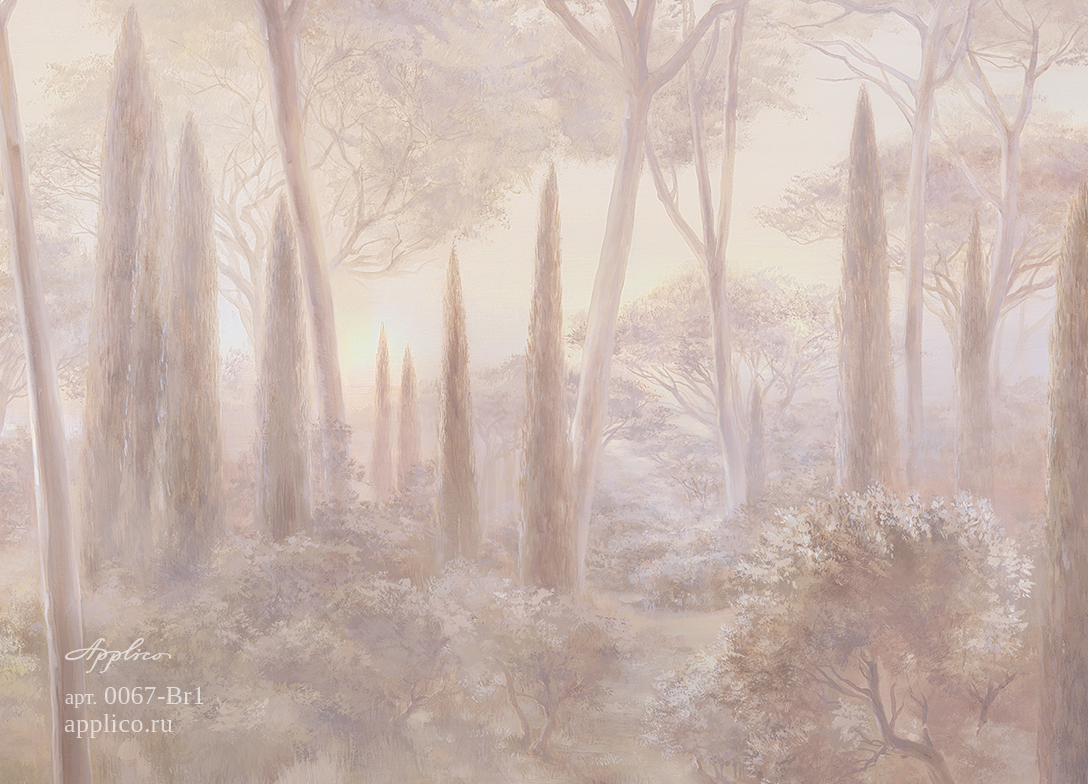 обои и панно Кипарисы