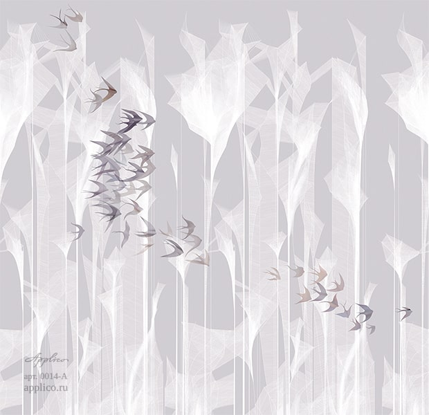 фрески Геометрия полёта в интерьере