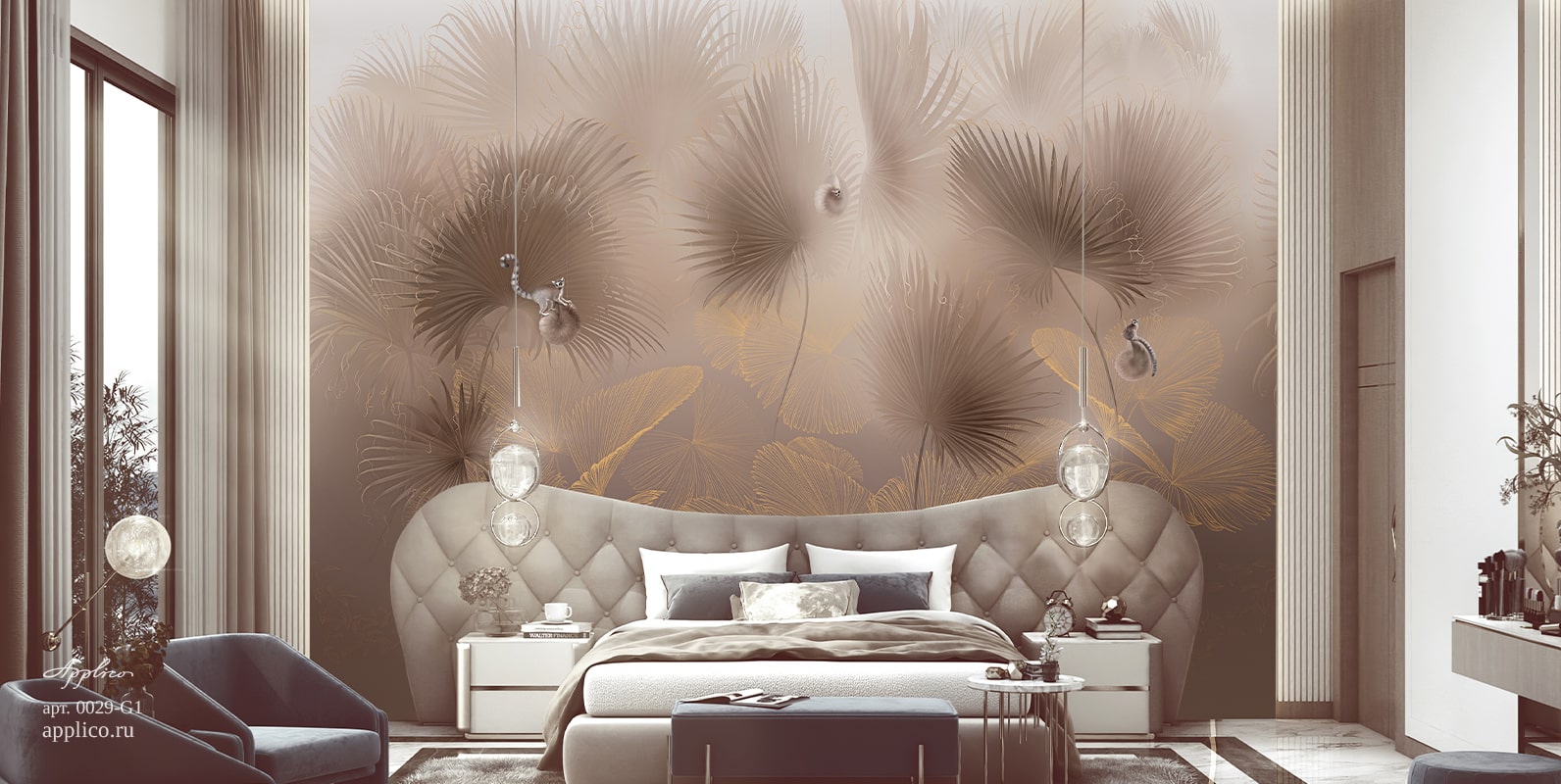 обои и панно Лемурия в интерьере