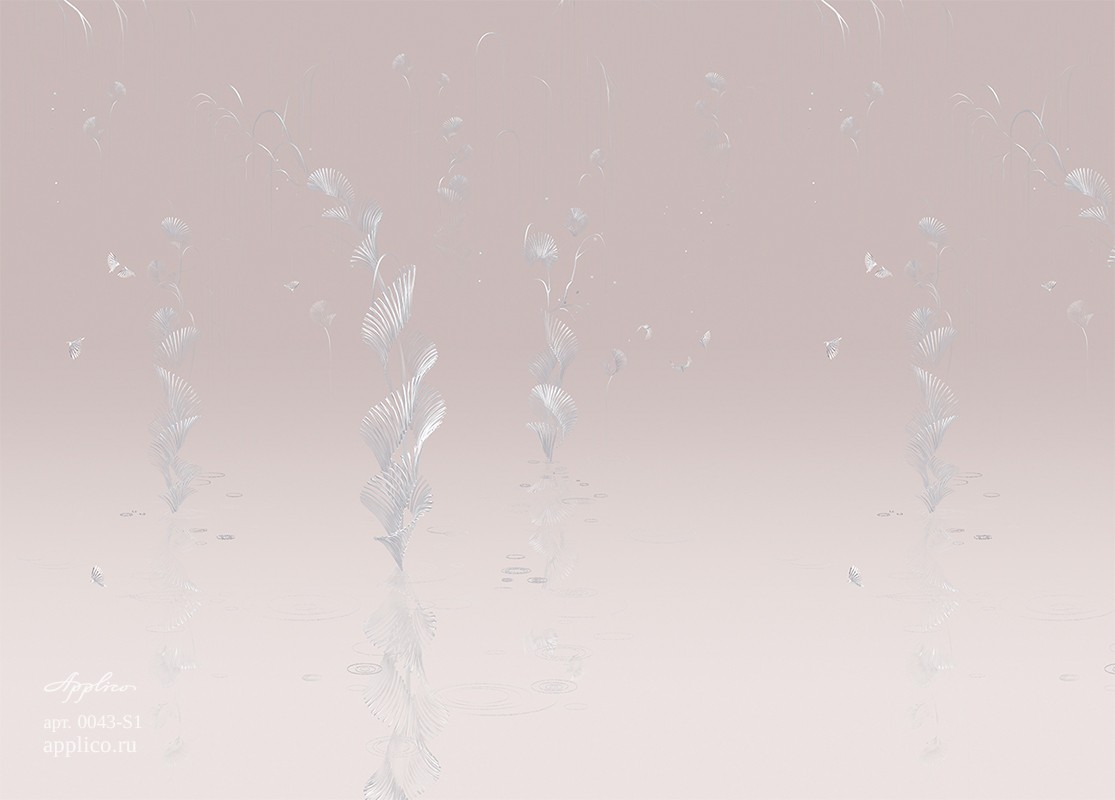 фрески Ивы на воде в интерьере