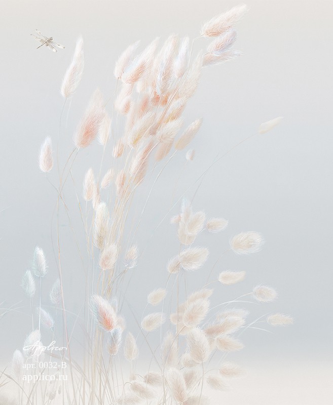 фрески Прибрежные Травинки в интерьере