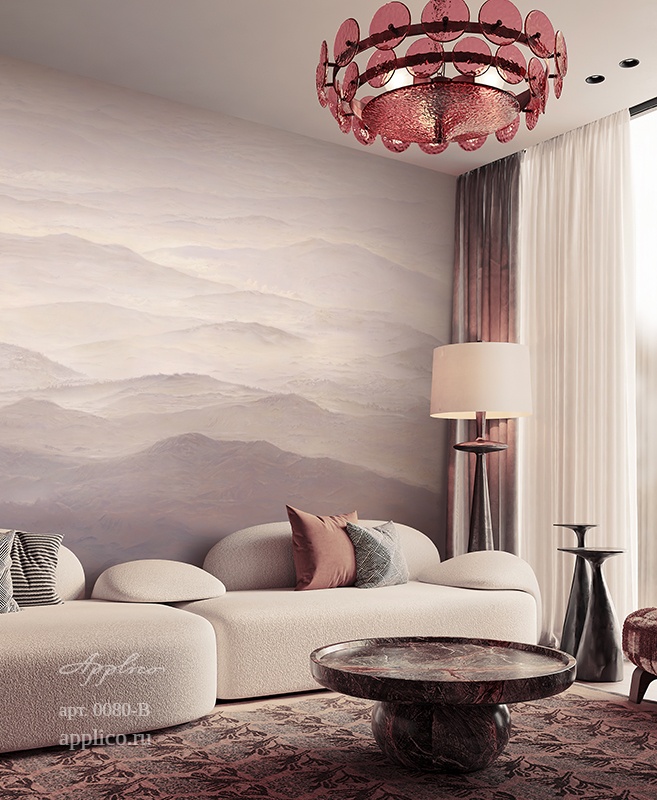 дизайнерские обои Дальние дали в интерьере