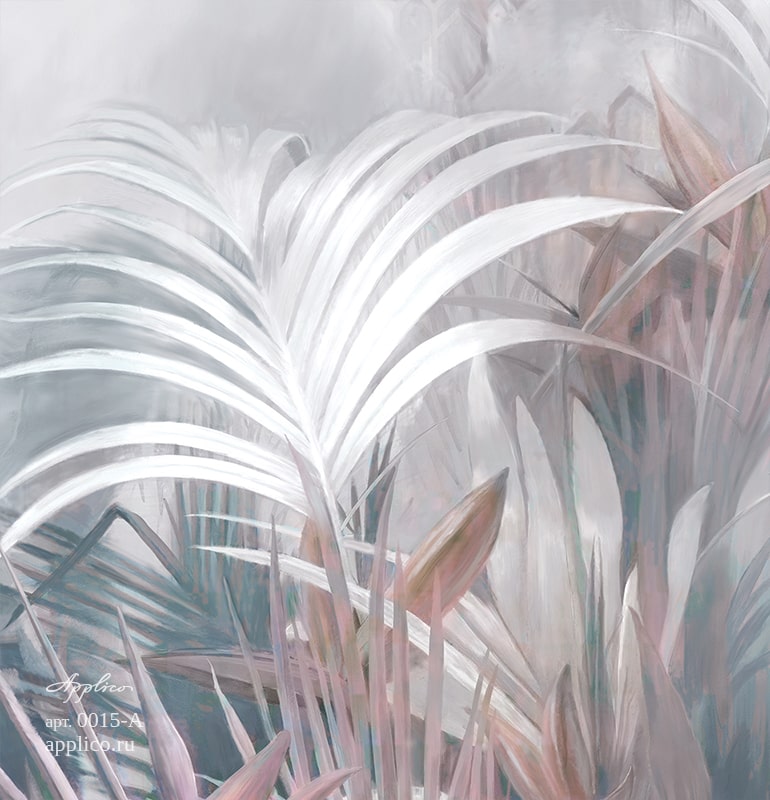 фрески Мистическая флора в интерьере