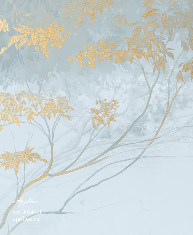 обои и панно Утренний лес в интерьере