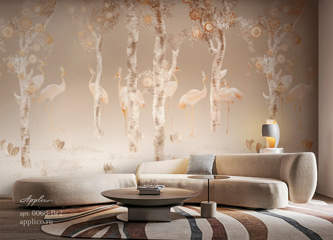 обои и панно Журавлиная роща