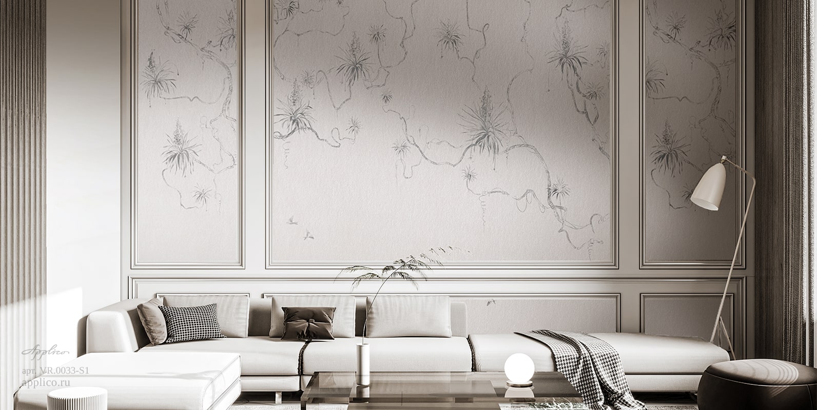 обои и панно Юкка в интерьере