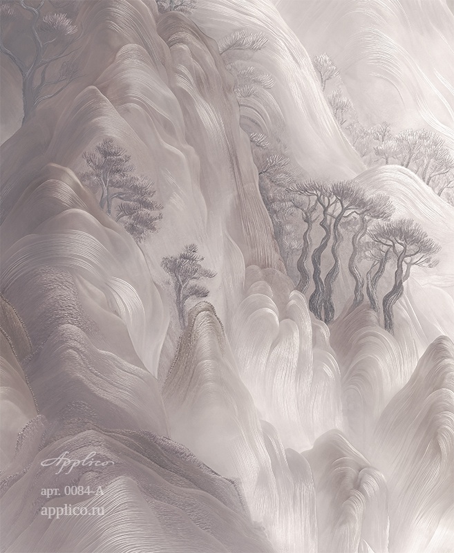 дизайнерские обои Лазурные вершины в интерьере