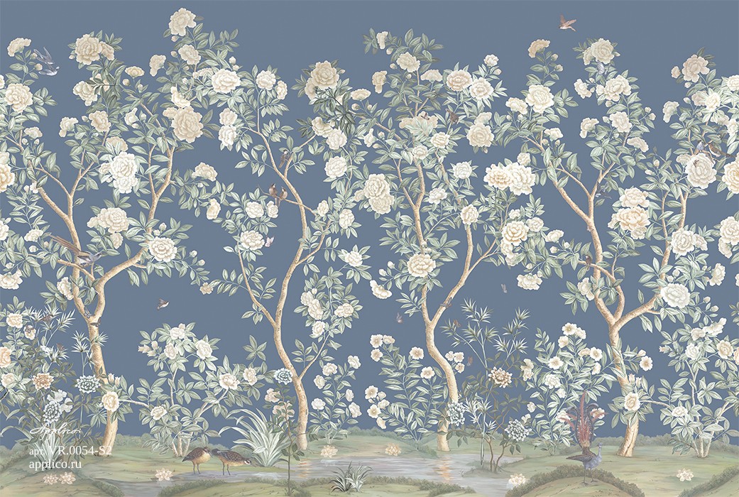 фрески Сад шинуазри в интерьере