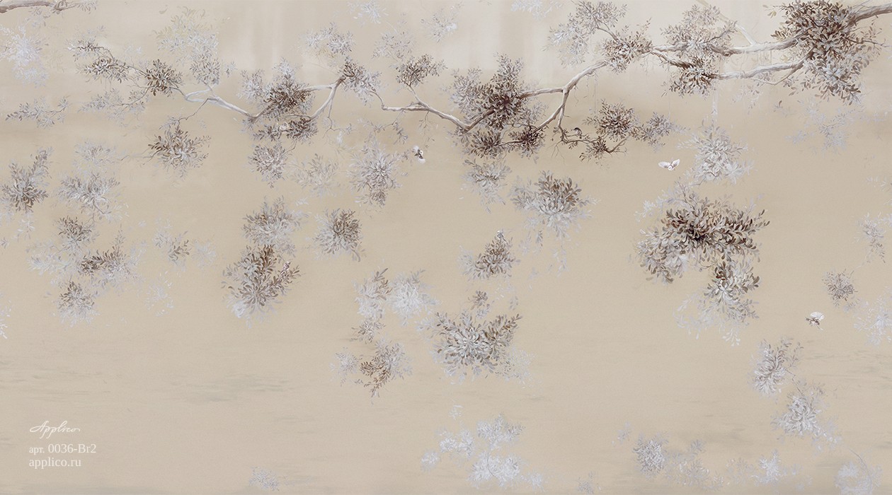 фрески Шинуазри на серебре в интерьере