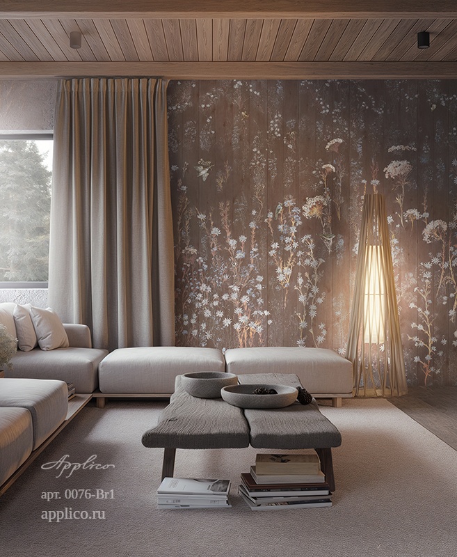 дизайнерские обои Роспись по доске в интерьере