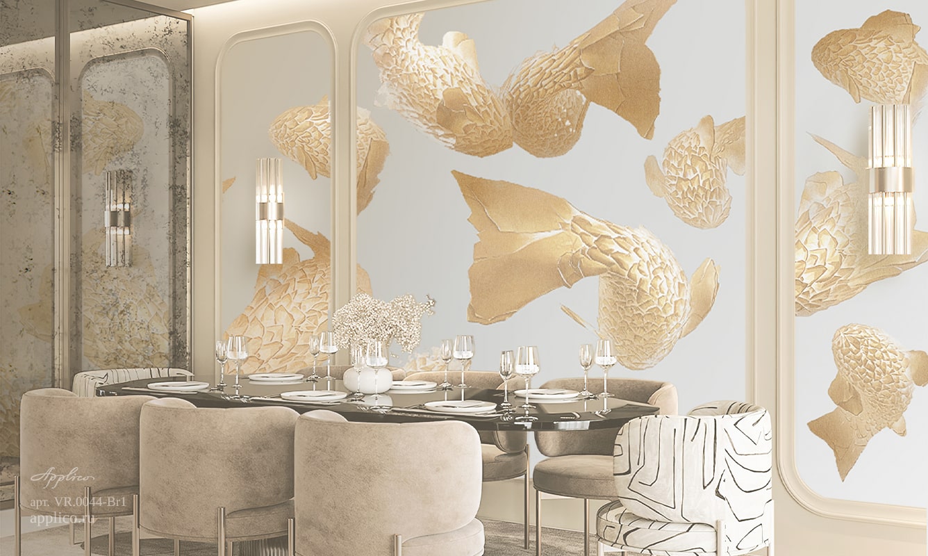 обои и панно Рыбки в интерьере