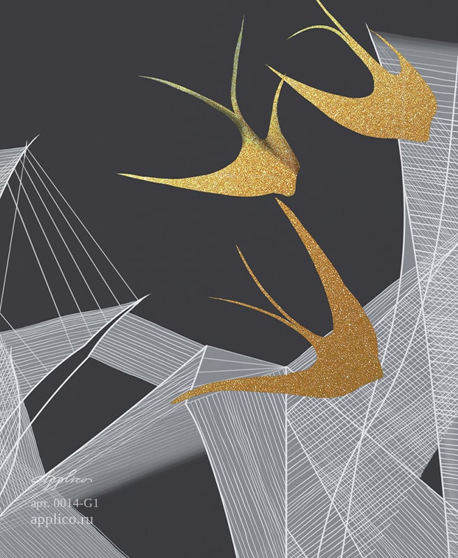 фрески Геометрия полёта в интерьере