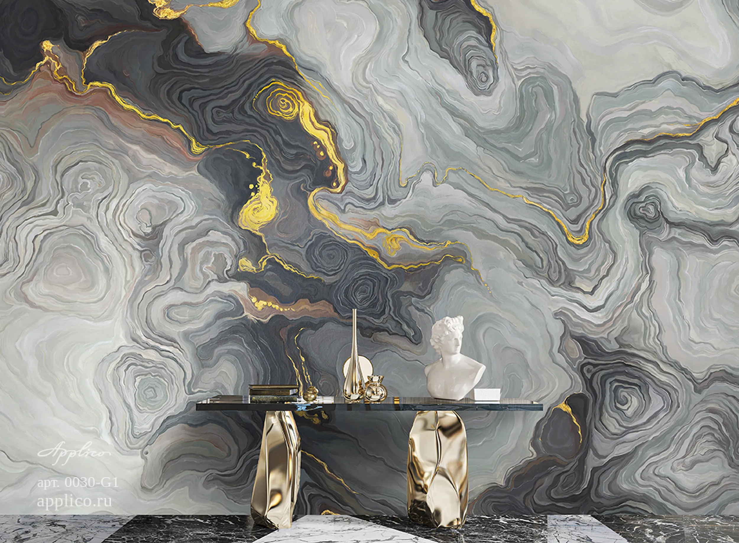 дизайнерские обои Мраморный этюд