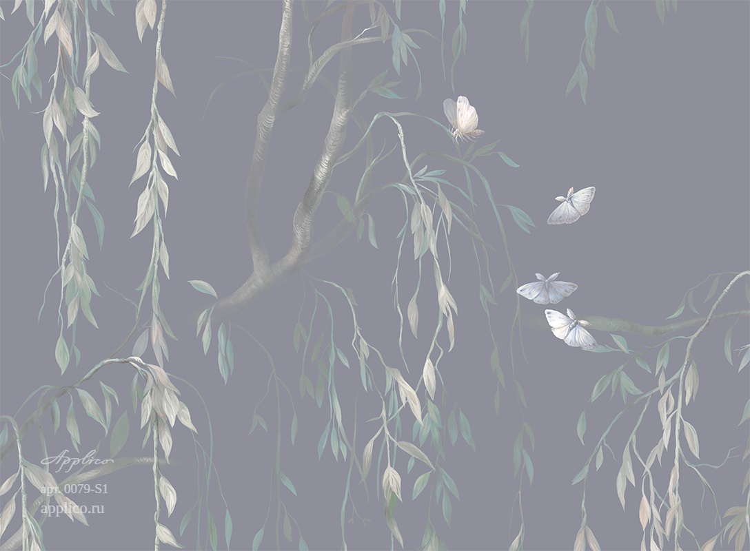 дизайнерские обои Золотая ива