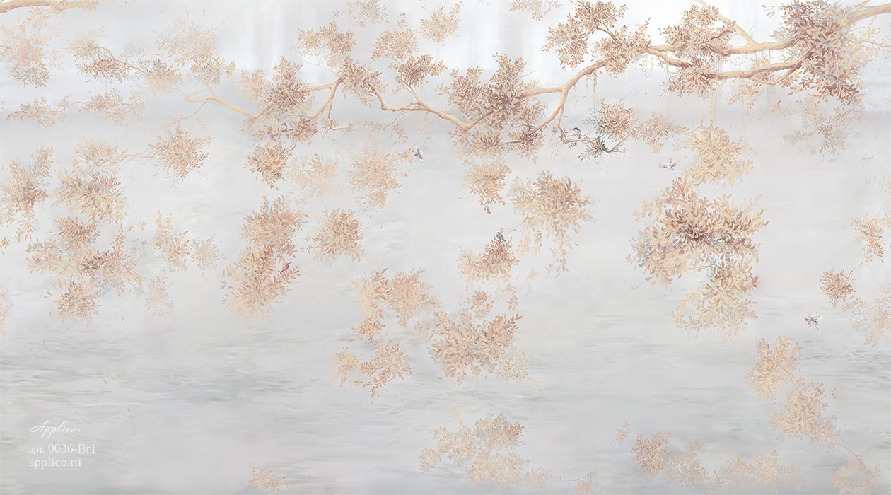 фрески Шинуазри на серебре в интерьере