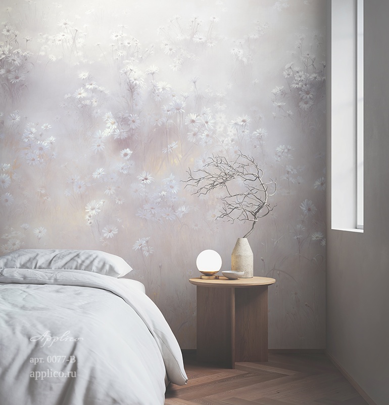 дизайнерские обои Ромашки в интерьере