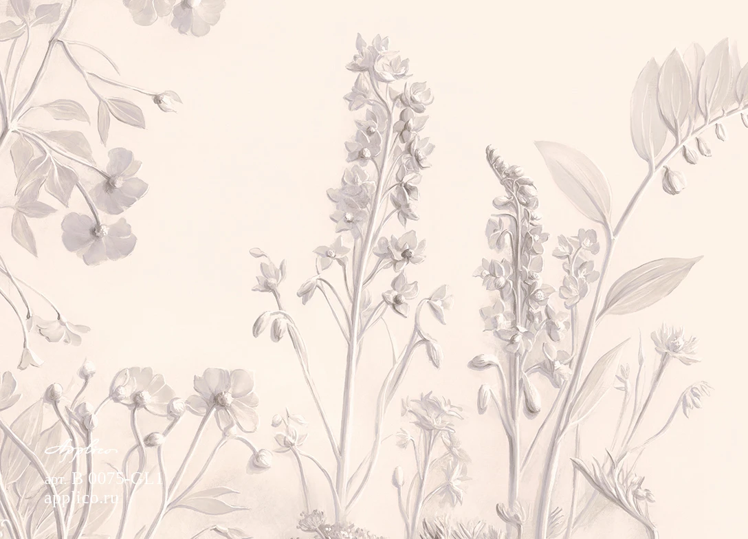 обои и панно Ботанический барельеф