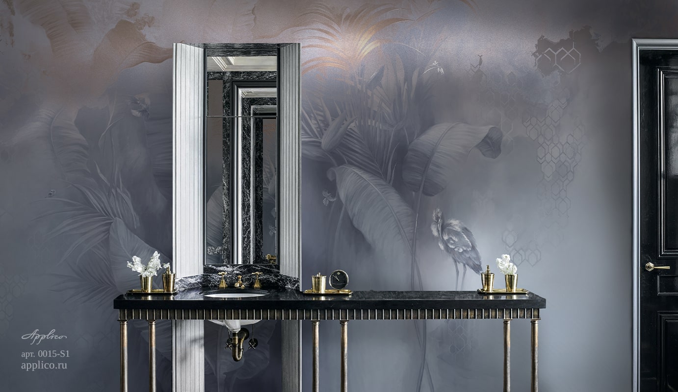 обои и панно Мистическая флора в интерьере