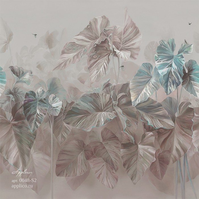 фрески Тропическая декорация в интерьере