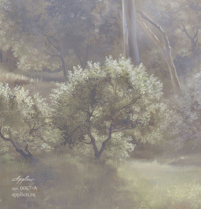 дизайнерские обои Кипарисы в интерьере