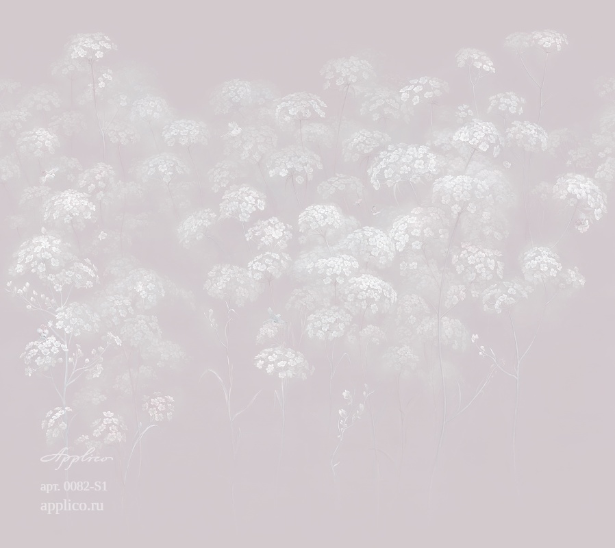 дизайнерские обои Цветочные облака в интерьере