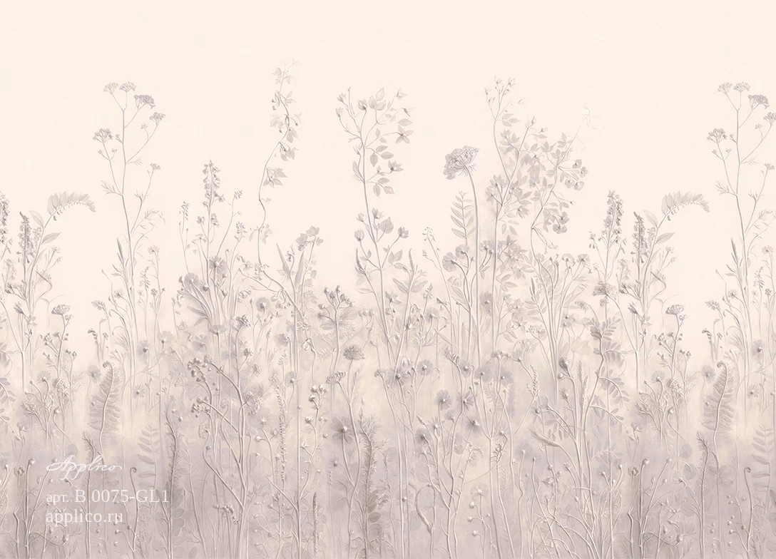 обои и панно Ботанический барельеф