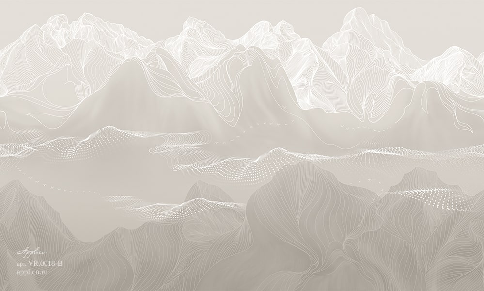 фрески Горные ноты в интерьере