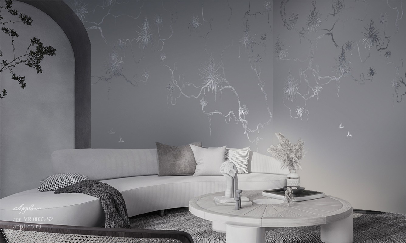 обои и панно Юкка в интерьере