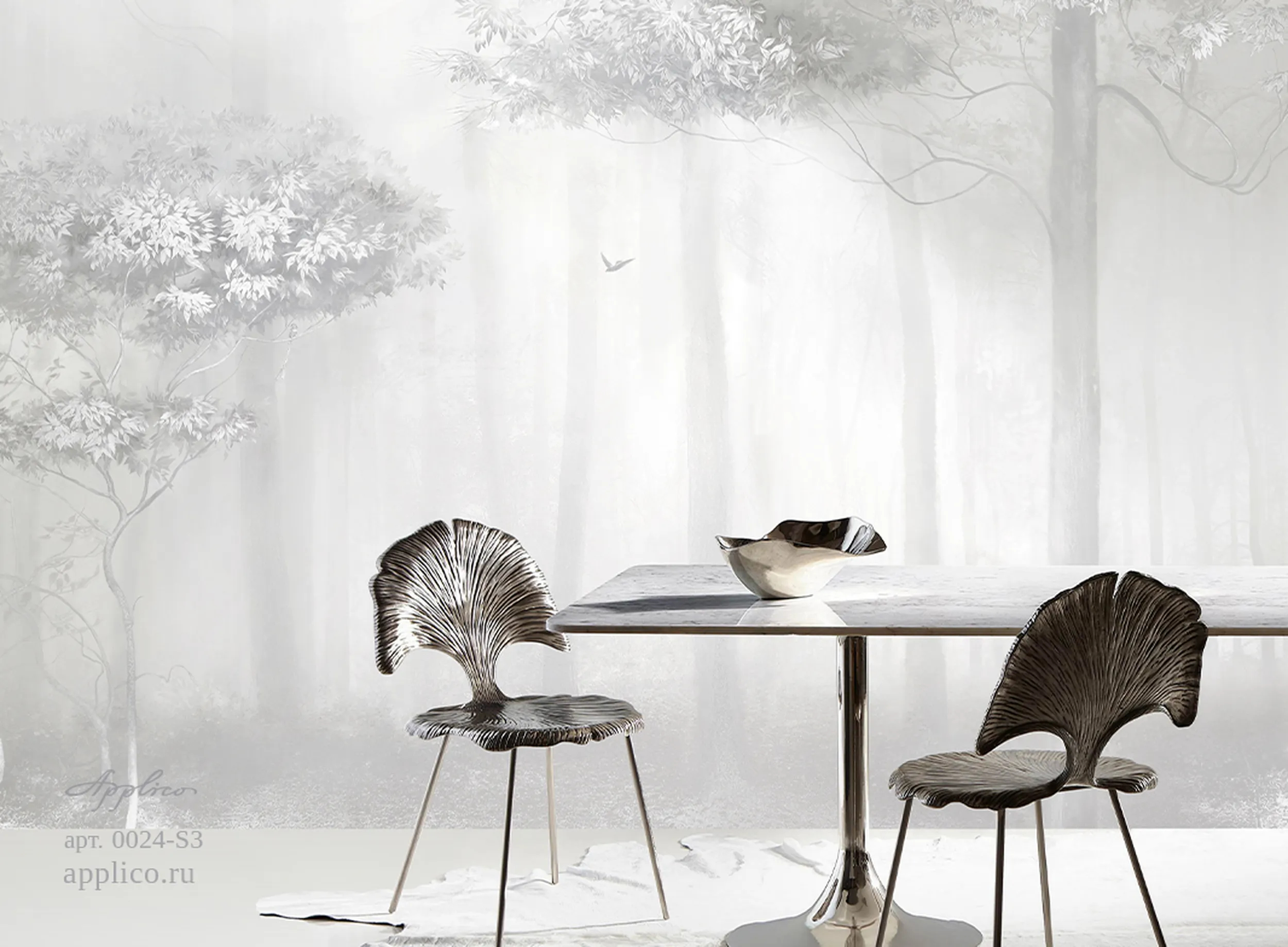 дизайнерские обои Утренний лес