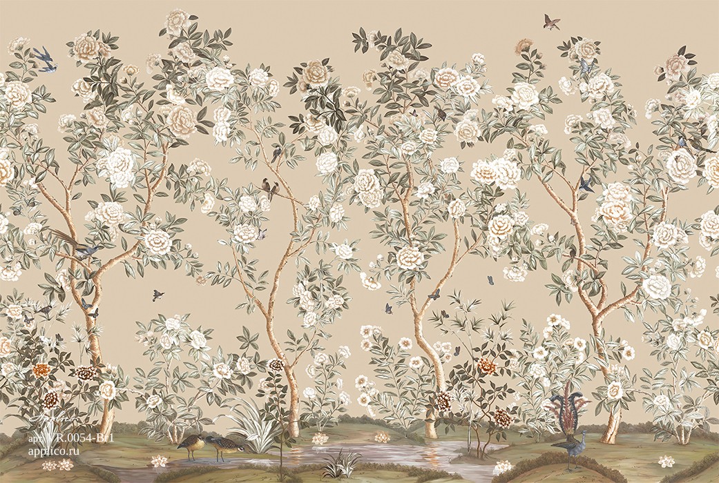 фрески Сад шинуазри в интерьере