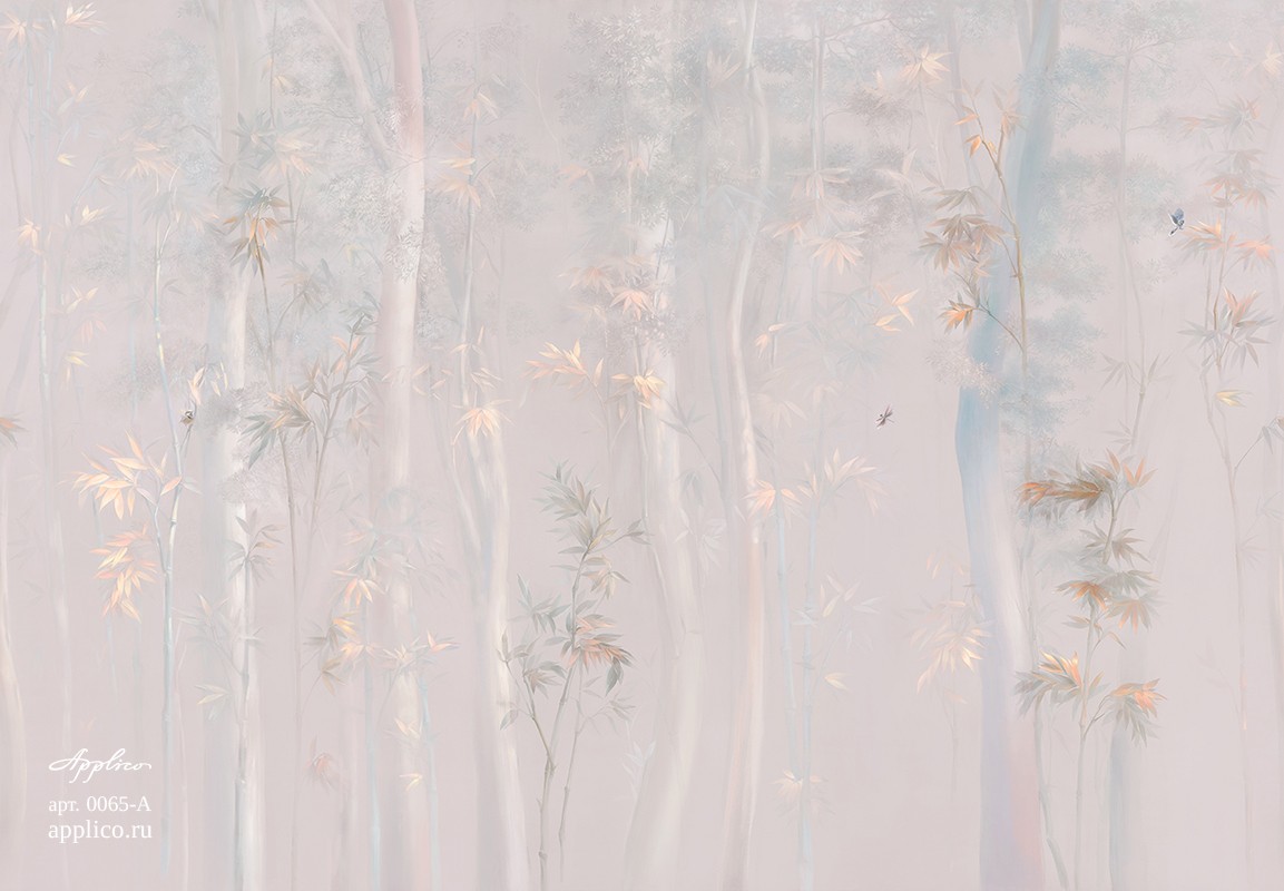 фрески Бамбуковая роща в интерьере