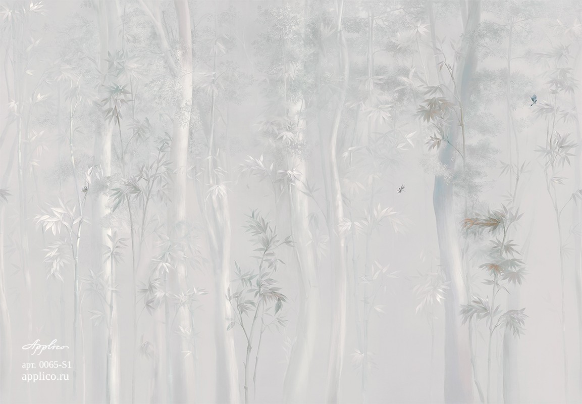 фрески Бамбуковая роща в интерьере