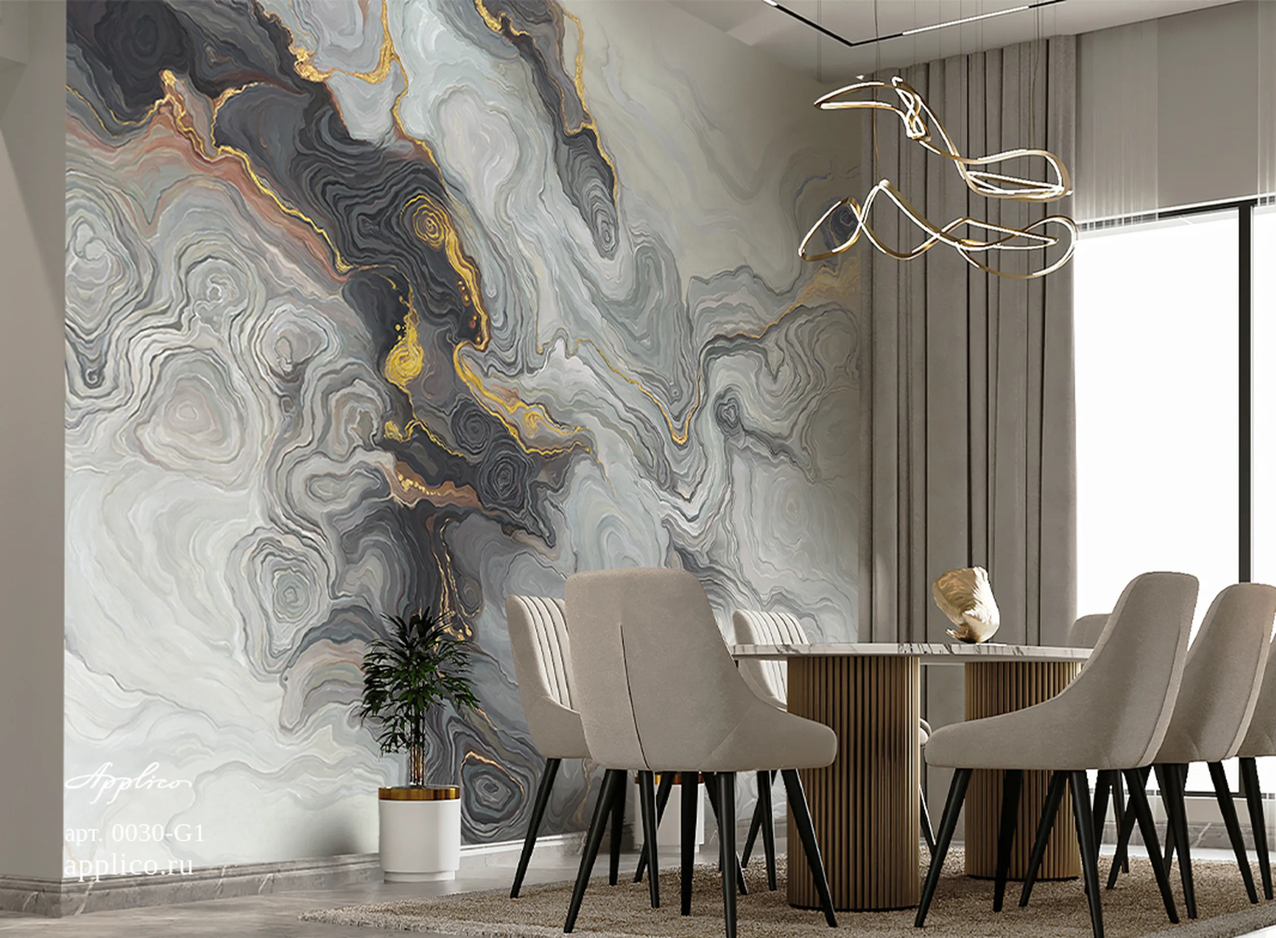 дизайнерские обои Мраморный этюд