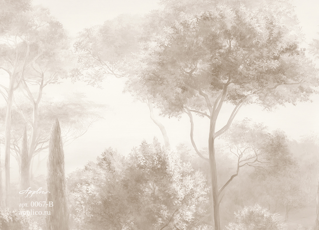 обои и панно Кипарисы