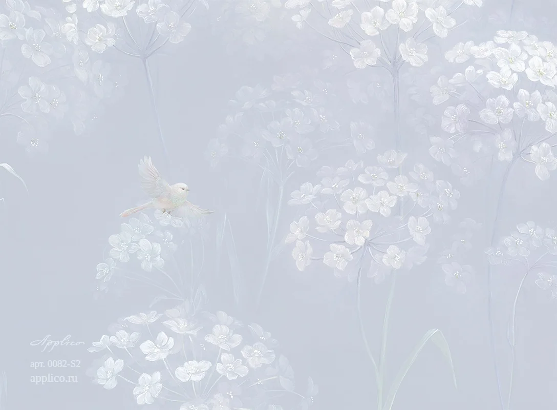 дизайнерские обои Цветочные облака
