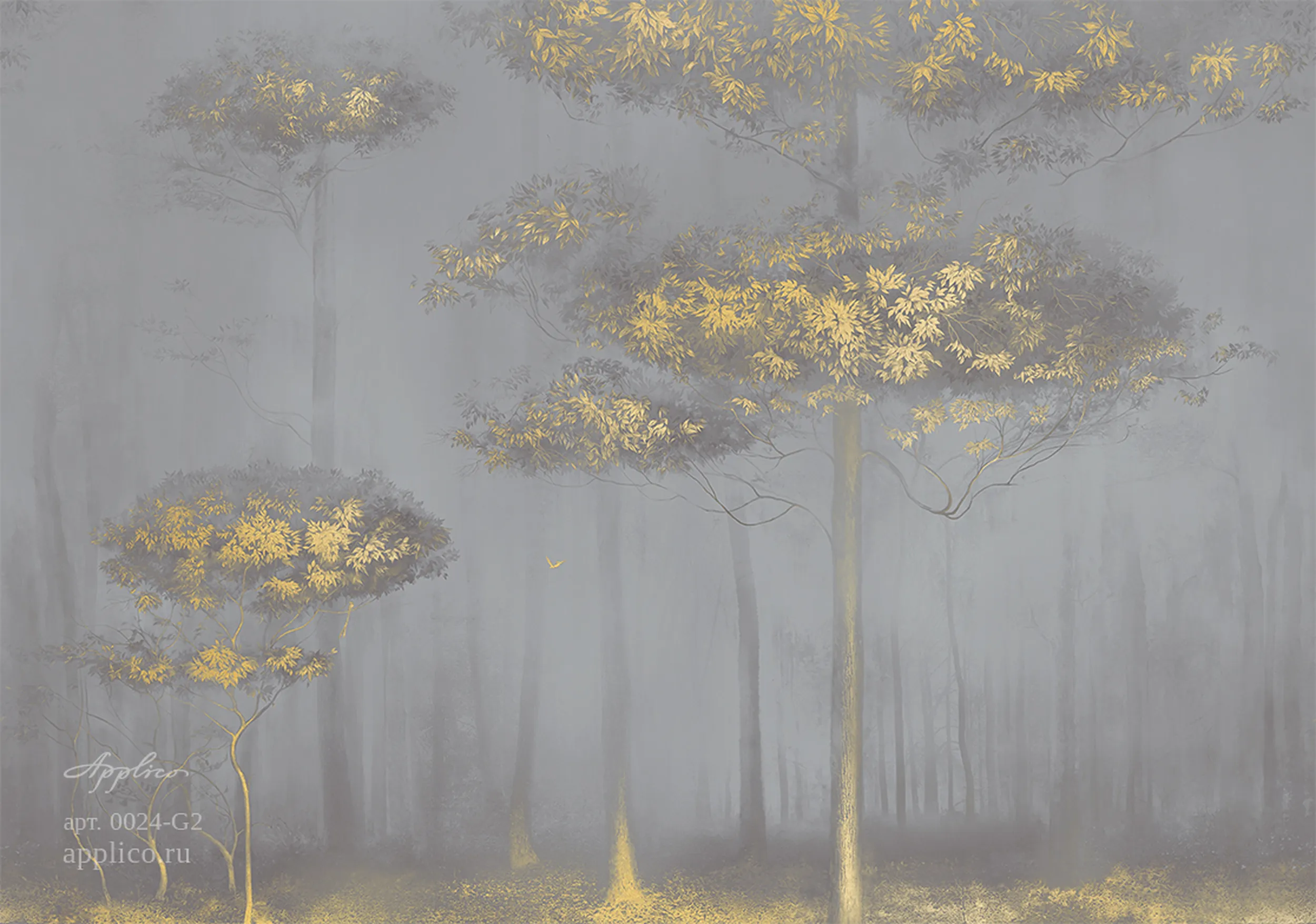 обои и панно Утренний лес