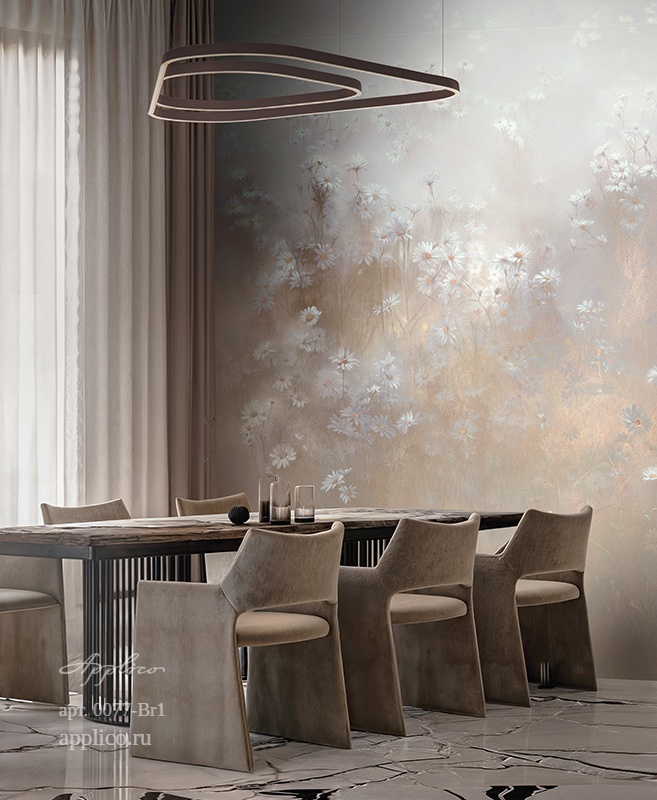 дизайнерские обои Ромашки в интерьере