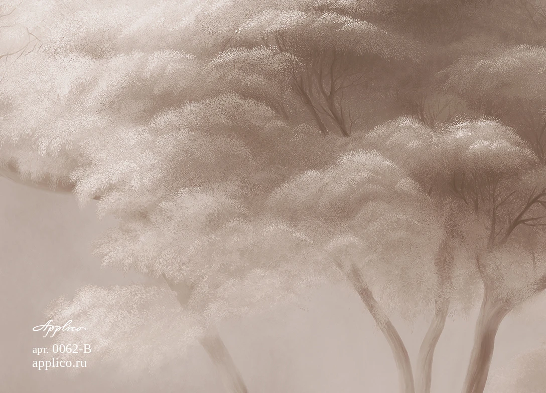 обои и панно Деревья в облаках