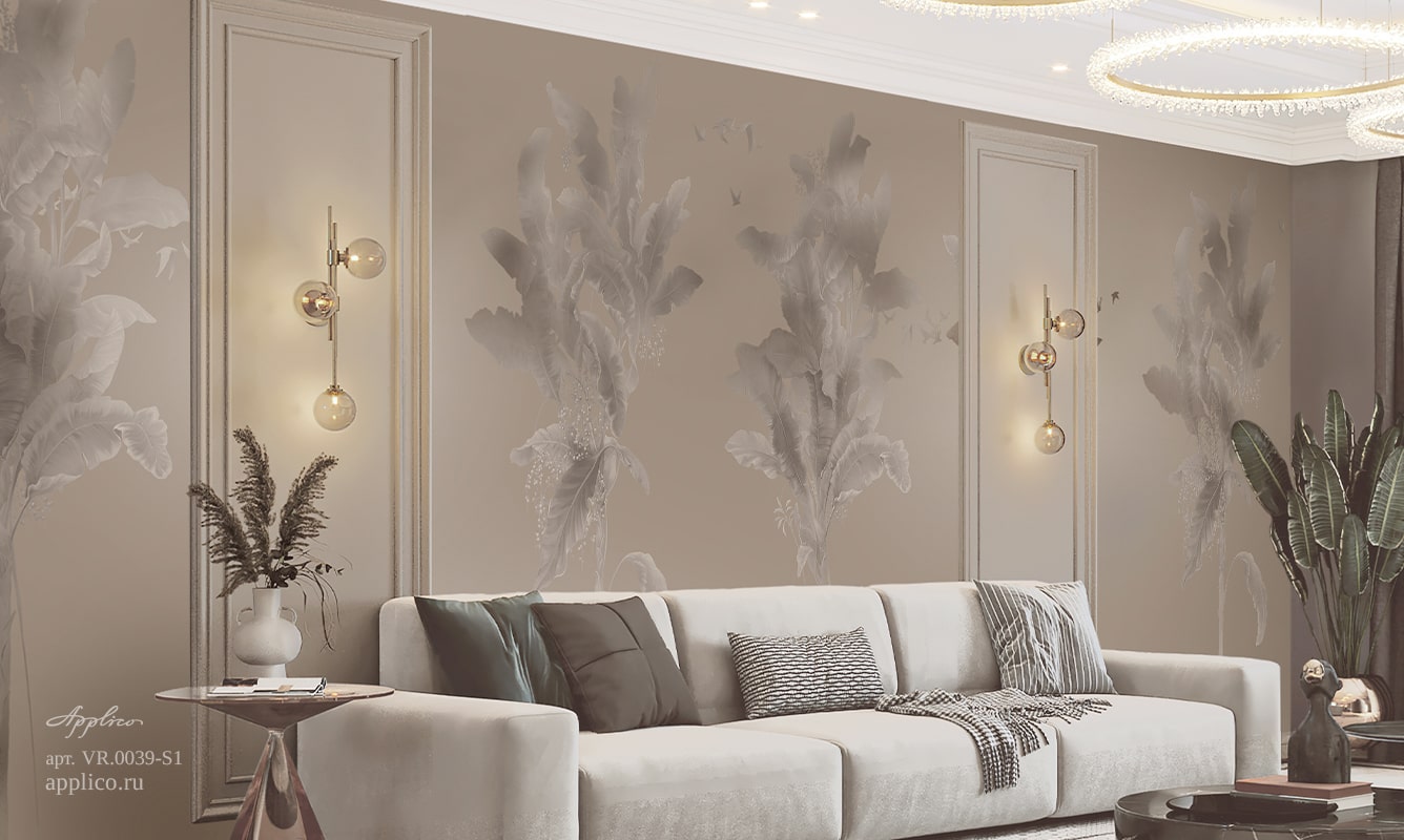 обои и панно Южные сады в интерьере